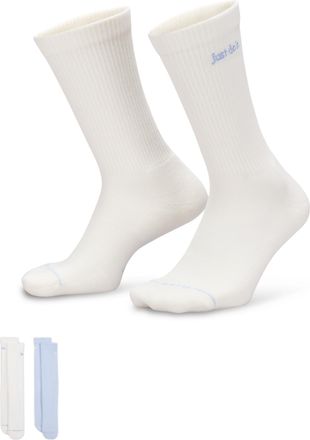 Nike Unisex Everyday Elevated Crew Socks (2 Pairs) in White | IH8594-903