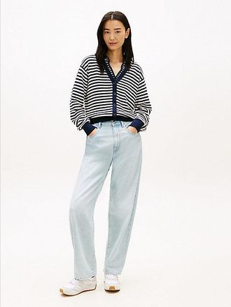 Tommy Hilfiger Mid Rise Tapered Barrel Leg Jeans