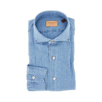 Borriello Denim-effect cotton shirt Man 39