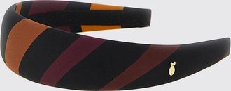 Pucci Multicolour Striped Print Silk Headband with Metal Logo