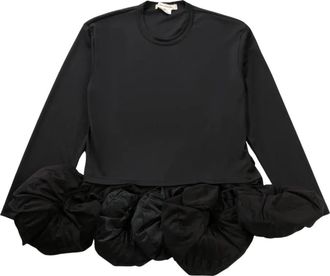 Comme Des Garçons Blouse met mesh detail - Zwart