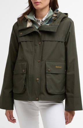 Barbour Baythorpe Waterproof Jacket in Olive /Ancient at Nordstrom, Size 10 Us