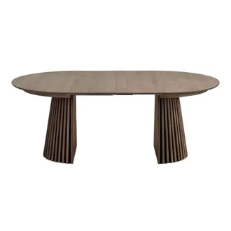Moloo Mesa extensible 6/8 personas &oslash;120 (160/200cm) roble ahumado
