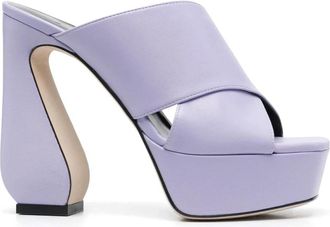 Sergio Rossi Stijlvolle Muiltjes voor Vrouwen - Dames - Muiltjes - Paars - 40 EU - Schoenen
