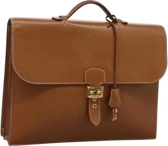 Herm&egrave;s Pre-owned Handbags, female, Brown, Size: ONE SIZE Pre-owned Vintage Business Bag