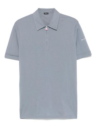 Kiton logo-embroidered polo shirt - Blue