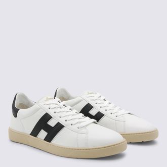 Hogan Color-Block Leather Sneaker - White