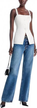 Ramy Brook Elana Square Neck Top In White