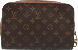 Louis Vuitton Pre-owned Vintage Canvas Clutch - Dames - Vintage Clutch - Bruin - ONE Size - Vintage