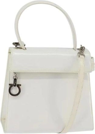 Ferragamo Pre-owned Handbags, female, White, Size: ONE SIZE Pre-owned Leather Handbag