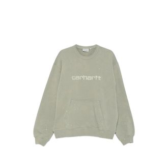 Carhartt Work in Progress Logo-print Paint-splatter Sweatshirt