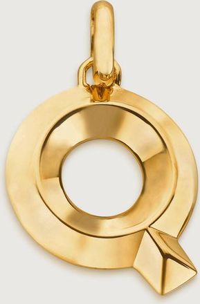 Monica Vinader Alphabet Pendant Q, Gold Vermeil on Silver