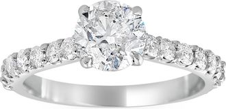 Pompeii3 Platinum 1 1/4 Ct TDW Round Round Cut Diamond Engagement Ring