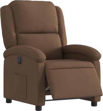 vidaXL Sill&oacute;n Reclinable El&eacute;ctrico De Tela Marr&oacute;n Vidaxl