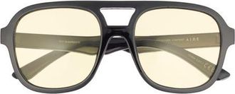 AIRE Whirlpool 53mm Aviator Sunglasses in Black /Amber Tint at Nordstrom