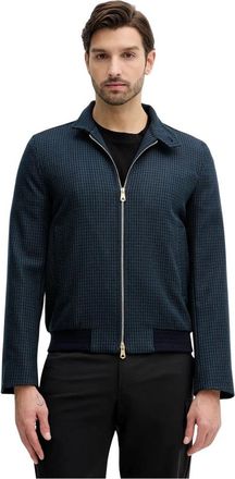 Paul Smith Zip-through Jas - Heren - Vesten met rits - Blauw - M - Wol - Hoodies & sweatvesten
