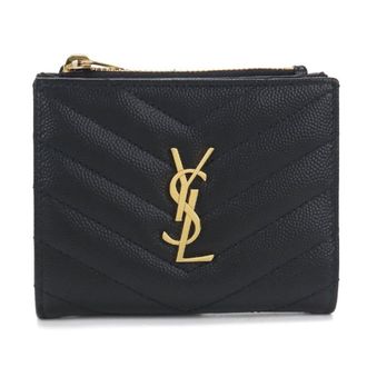 Saint Laurent Black Leather Wallet (Bi-Fold) (Pre-Owned)