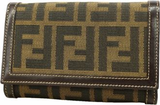 Fendi Brown Nylon Canvas Wallet (Bi-Fold) (Pre-Owned)