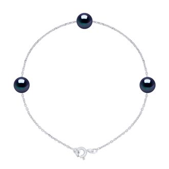 Ateliers Saint Germain Armband 3 Echte Cultiveerde Zoetwaterparels Rond 7-8 mm
