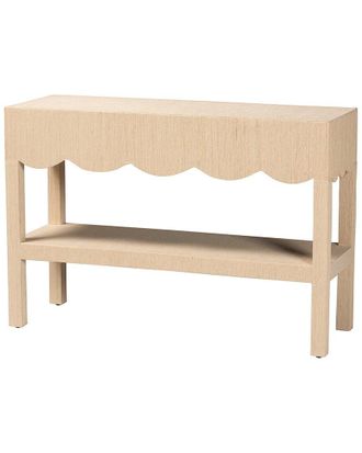 Baxton Studio Mason Natural Grasscloth Console Table
