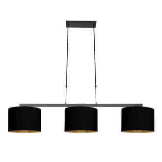 Steinhauer L&aacute;mpara Colgante - Stang - Negro - Lino Metal - Gran - Steinhauer