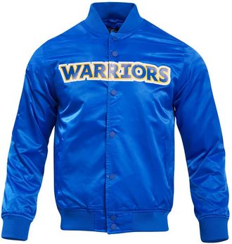 Pro Standard Mens NBA Golden State Warriors Classic Satin Satin Jacket Royal Blue L
