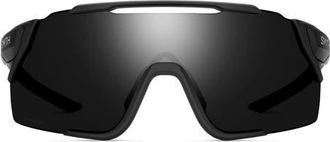 Smith Attack 130mm ChromaPop Shield Sunglasses in Matte Black/Black/Amber at Nordstrom