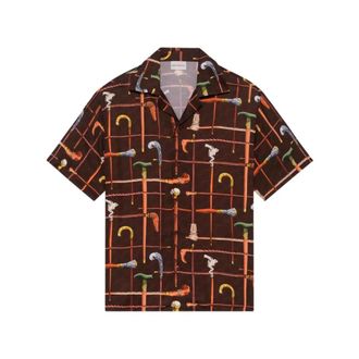 Dr&ocirc;le de Monsieur Chemise Cannes - Heren - Korte mouwen Overhemden - Veelkleurig - L - Overhemden