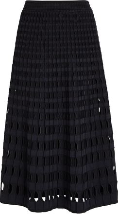 Jonathan Simkhai Drue Textured Cut-out Knit Midi Skirt - Black - S (UK8-10 / S)