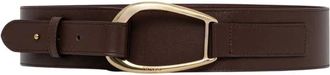 Twinset Leren Brede Riem - Dames - Riemen - Bruin - M - Leer - Accessoires