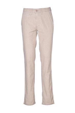 Club Of Comfort Straight-Leg Beige Linen-Cotton Blend Pants With Stretch Fit
