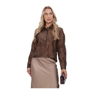 Minus Overhemden, Dames, Bruin, XS, Dames Blouses Msmilina Blouse