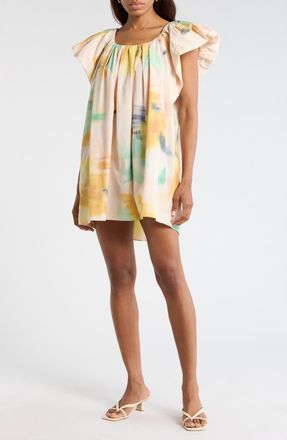 A.L.C. Abi Flutter Sleeve Minidress in Floral Multi at Nordstrom Rack, Size X-Small