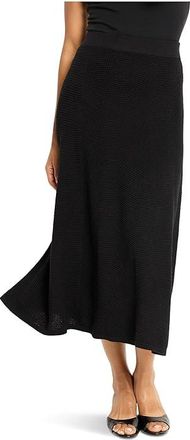 Nic+Zoe Pixel Knit Skirt Womens Skirt Black Onyx : LG (US 12-14), Cotton/Polyester/Viscose