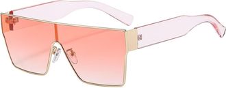 Generic Square Men Outdoor Sports Sunglasses Vacation Women Party Decoration Sun Glasses(Pink)