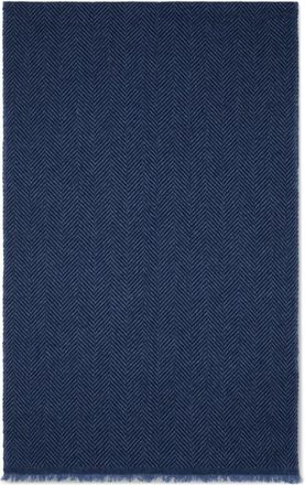 Brunello Cucinelli Cashmere Scarf met Textuur - Dames - Wintersjaals - Blauw - ONE Size - Accessoires
