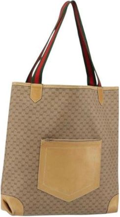 Gucci Pre-owned Tote Bags, female, Beige, Size: ONE SIZE Pre-owned Plastic Tote Bag