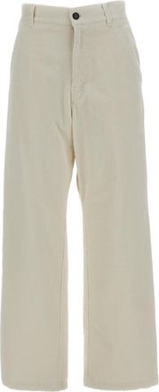 Barena White Ida Stretch Cotton Corduroy Trousers