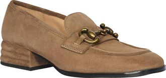 SaintG Jacqueline Suede Loafer Pump in Dark Taupe at Nordstrom, Size 11Us