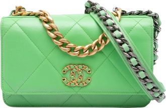 Chanel Pre-owned Chain Flap Bag - Dames - Vintage Schoudertas - Groen - ONE Size - Vintage