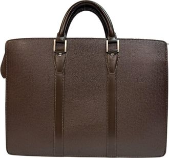 Louis Vuitton Brown Grizzly Taiga Leather Briefcase (Pre-Owned)