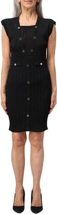 Liu Jo Short Dresses, female, Black, Size: M Black Knit Mini Dress