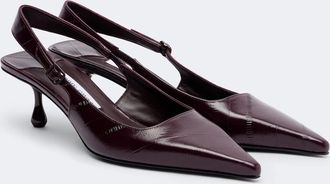 Jimmy Choo London Amel leather slingback pumps
