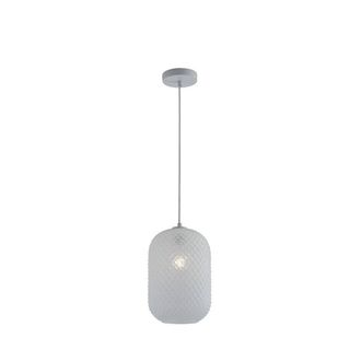 Netlighting Ashford Glass Dome Pendant White E27