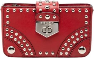 Prada Pre-owned Elektra Clutch - Dames - Vintage Clutch - Rood - ONE Size - Leer - Vintage