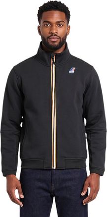 K-Way Black Zip Up Logo Sweatshirt
