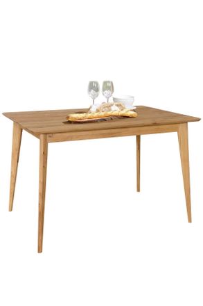 CARRYHOME Esstisch, Eichefarben, Holz, Wildeiche, massiv, rechteckig, eckig, 80x76x120 cm, in verschiedenen Größen erhältlich, Holzmöbel, Holztische, Esstische 