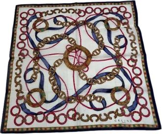 Celine Pre-owned Scarves, female, White, Size: ONE SIZE Pre-owned Vintage Scarf