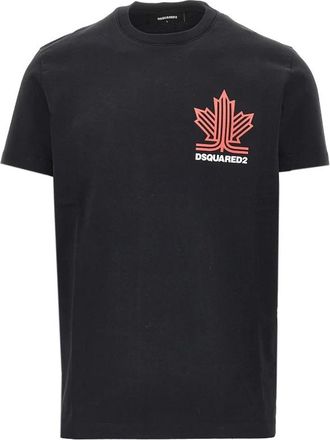 Dsquared2 T-Shirt Ski Leaf Cool Fit - - Tops - Uomo - Nero - L