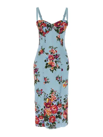 Dolce & Gabbana mazzo di fiori print dress